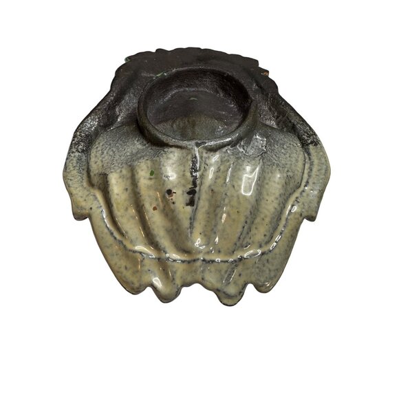 Hand and Leaf 7" Cast Iron Trinket Dish Hand Painted Unbranded - Picture 4 of 4